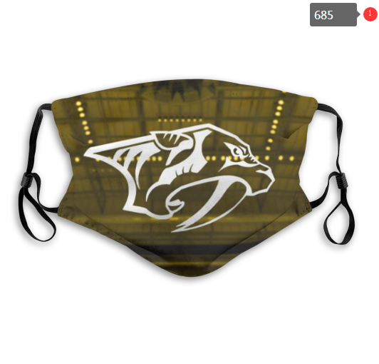 NHL Nashville Predators #5 Dust mask with filter->nhl dust mask->Sports Accessory